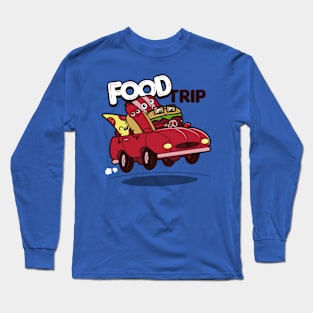 Funny Cute Original Kawaii Junk Food Road Trip Cute Meme For Foodies Long Sleeve T-Shirt